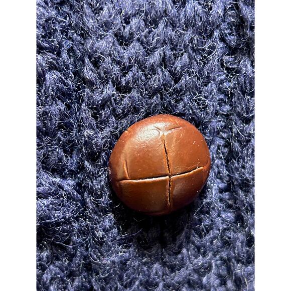 VTG L.L. Bean Me Cable Knit Sweater LT Blue 100% Wool Fisherman Cottage Ireland - Picture 6 of 10